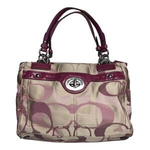 Y2K Coach Penelope Optic Signature C Berry Pink Medium Shoulder Bag Satchel 2011
